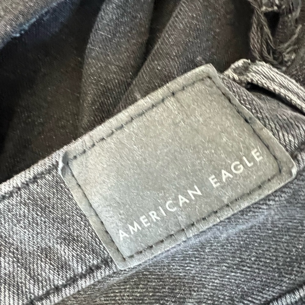 American Eagle Outfitters Black Baggy Jeans Size 0 - Picture 5 of 8